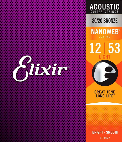 Elixir 11052 NanoWeb Light 12-53 – struny do gitary akustycznej