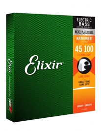 Elixir 14052 NanoWeb Long Scale 45-100 – struny do gitary basowej