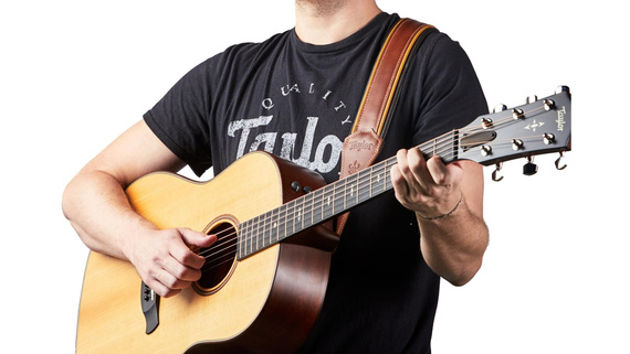 Taylor Century Strap Medium Brown Leather 2.5" – pasek do gitary